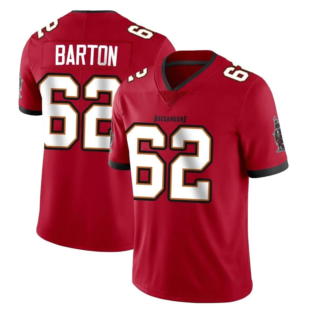 Rebec TB.Buccaneers #62 Graham Barton Player Red Limited Vapor Home Game Stitched Jerseys