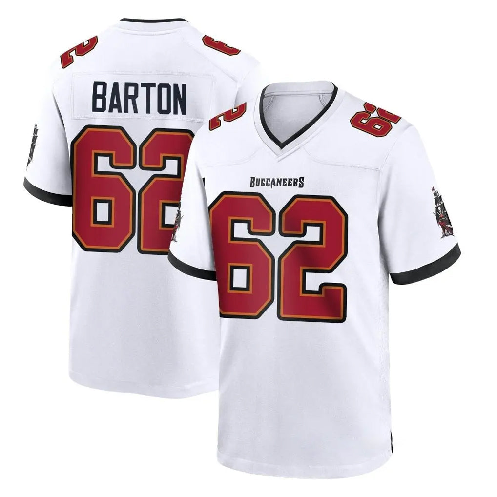 Rebec TB.Buccaneers #62 Graham Barton Player White Home Game Stitched Jerseys