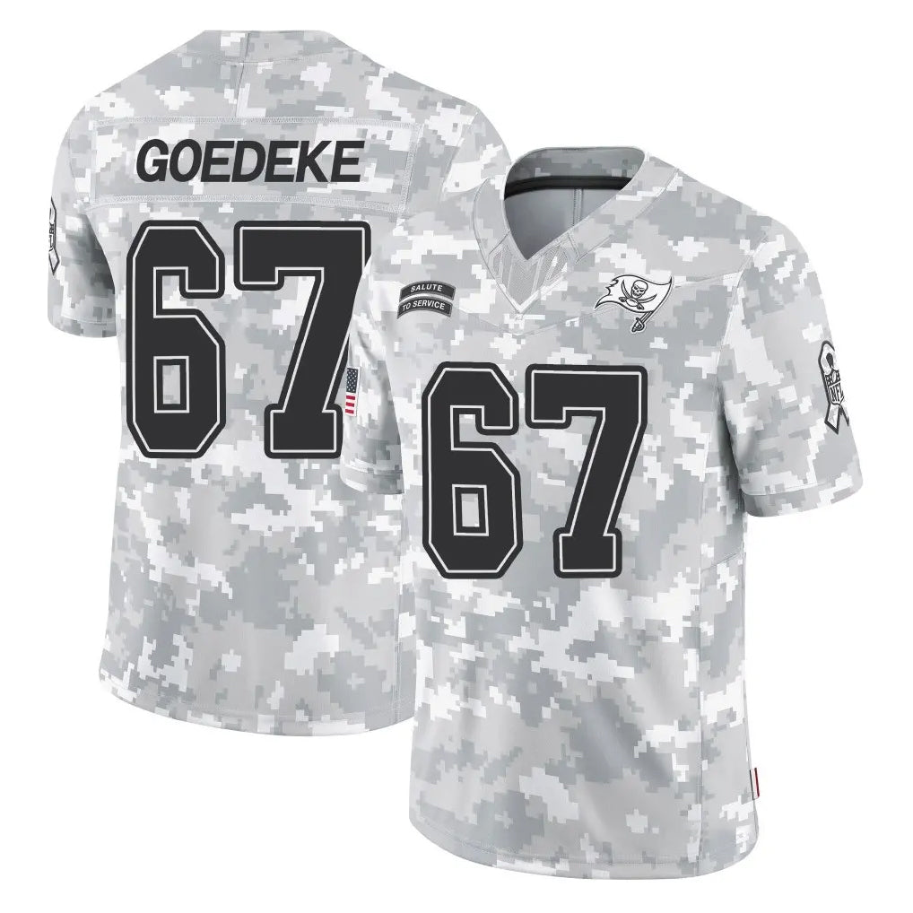 Rebec TB.Buccaneers #67 Luke Goedeke Player Arctic Camo Limited Salute To Service Home Game Stitched Jerseys