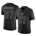 Rebec TB.Buccaneers #67 Luke Goedeke Player Black Reflective Limited Home Game Stitched Jerseys