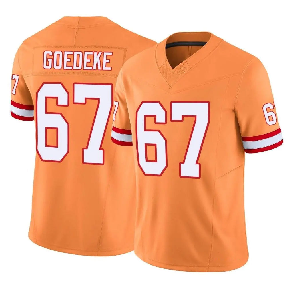 Rebec TB.Buccaneers #67 Luke Goedeke Player Orange Limited Vapor F.U.S.E. Home Game Stitched Jerseys