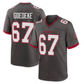 Rebec TB.Buccaneers #67 Luke Goedeke Player Pewter Alternate Home Game Stitched Jerseys