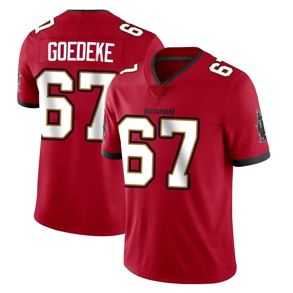 Rebec TB.Buccaneers #67 Luke Goedeke Player Red Limited Vapor Home Game Stitched Jerseys