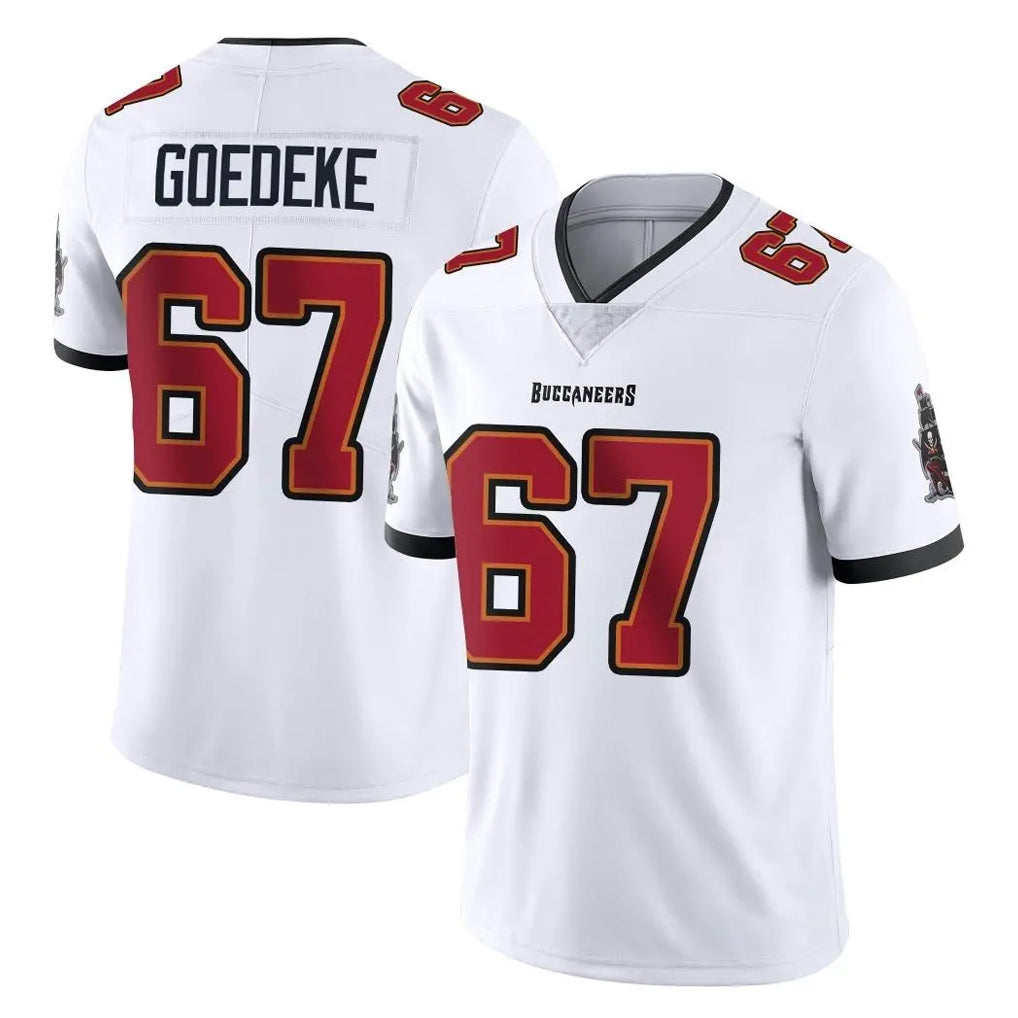 Rebec TB.Buccaneers #67 Luke Goedeke Player White Limited Vapor Untouchable Home Game Stitched Jerseys