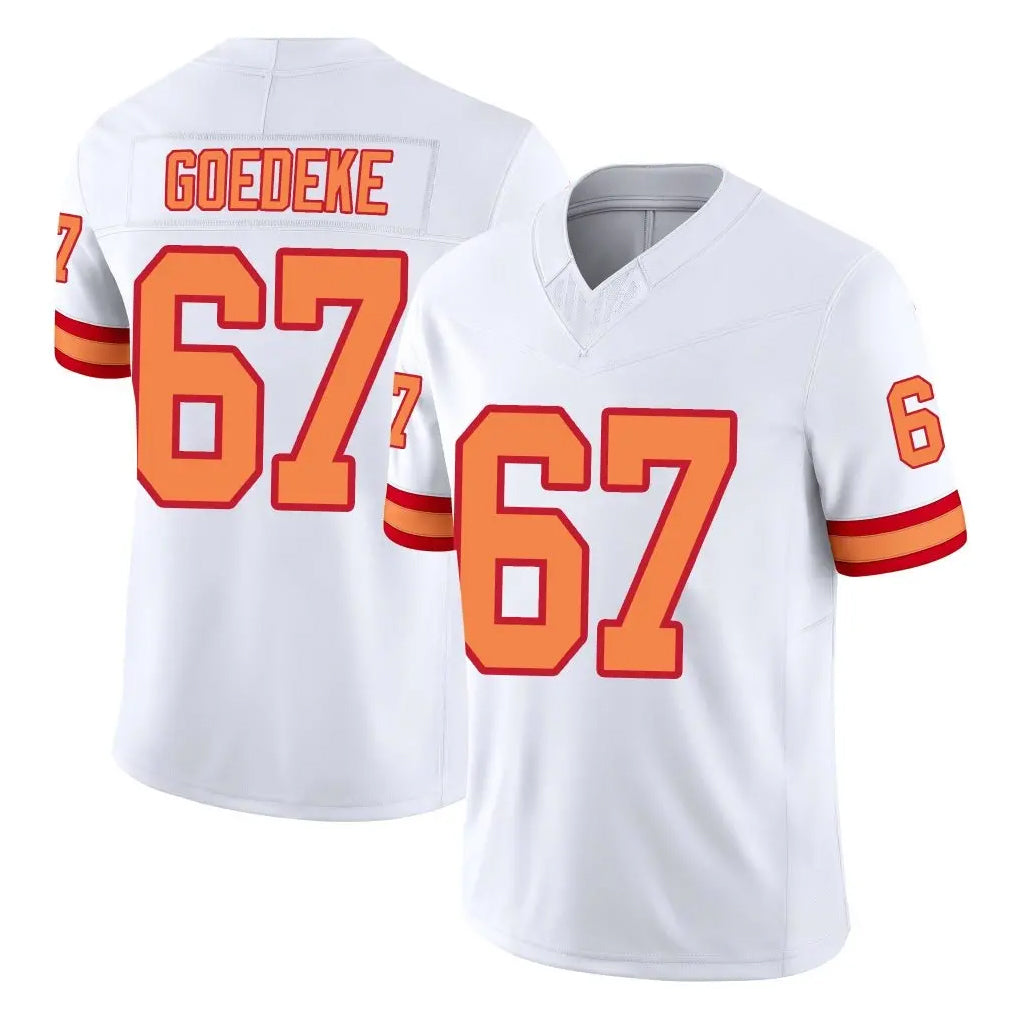 Rebec TB.Buccaneers #67 Luke Goedeke Player White Limited '76 Vapor F.U.S.E. Home Game Stitched Jerseys