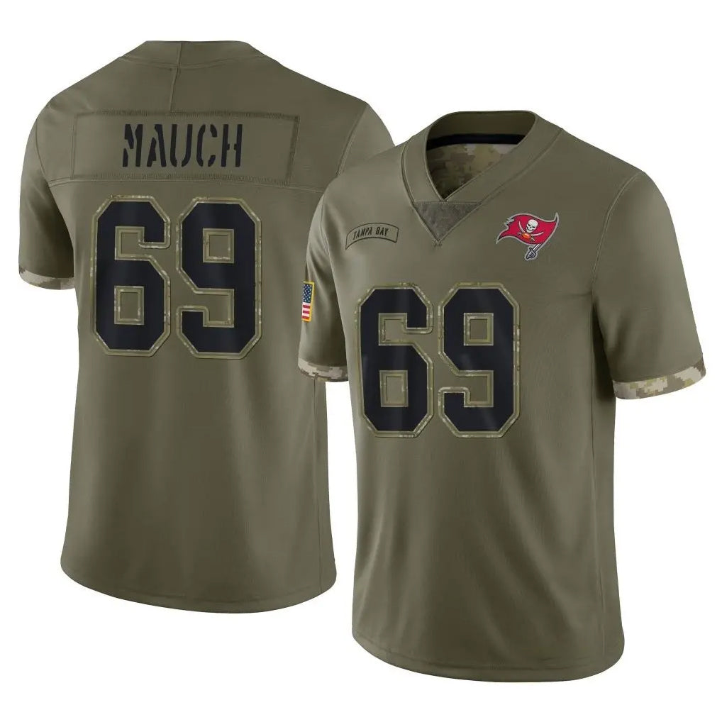 Rebec TB.Buccaneers #69 Cody Mauch Player Olive Limited Salute To Service Home Game Stitched Jerseys