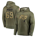 Rebec TB.Buccaneers #69 Cody Mauch Player Olive Salute to Service Pullover Hoodie Home Game Stitched Jerseys