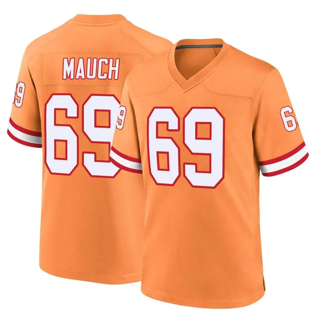 Rebec TB.Buccaneers #69 Cody Mauch Player Orange Throwback Home Game Stitched Jerseys