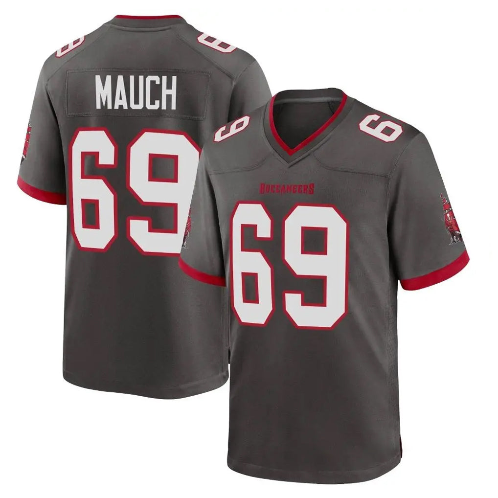 Rebec TB.Buccaneers #69 Cody Mauch Player Pewter Alternate Home Game Stitched Jerseys