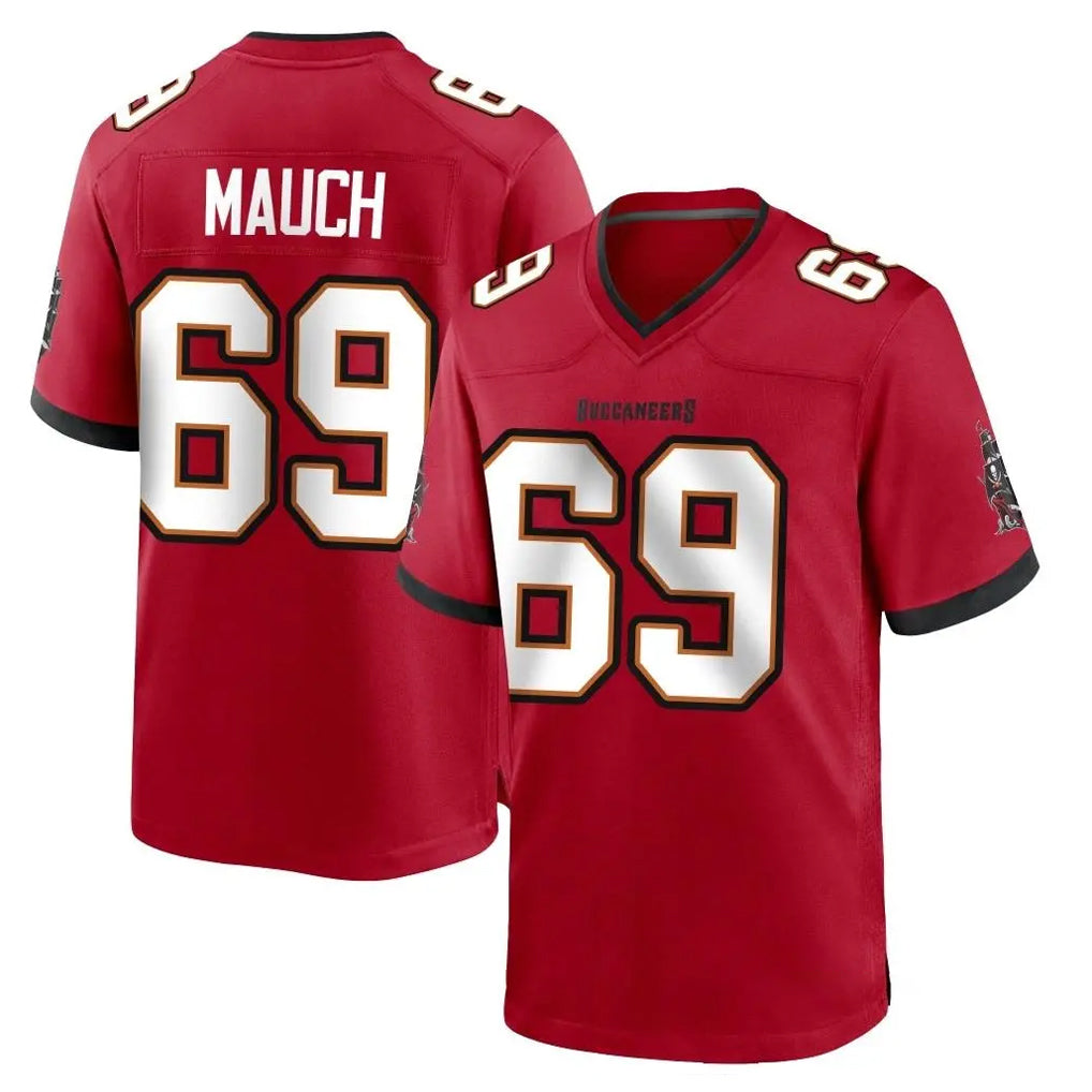 Rebec TB.Buccaneers #69 Cody Mauch Player Red Home Game Stitched Jerseys