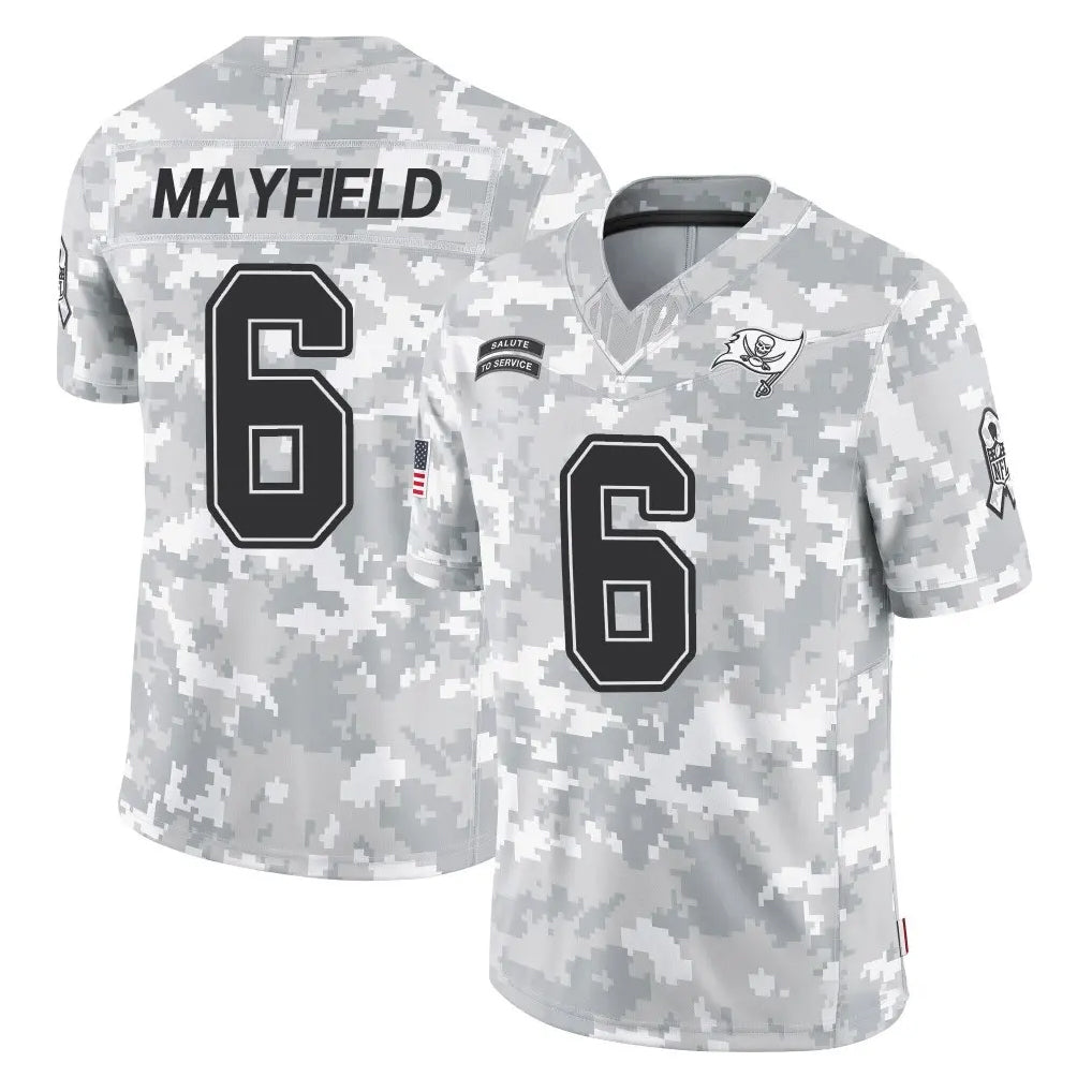Rebec TB.Buccaneers #6 Baker Mayfield Player Arctic Camo Limited Salute To Service Home Game Stitched Jerseys