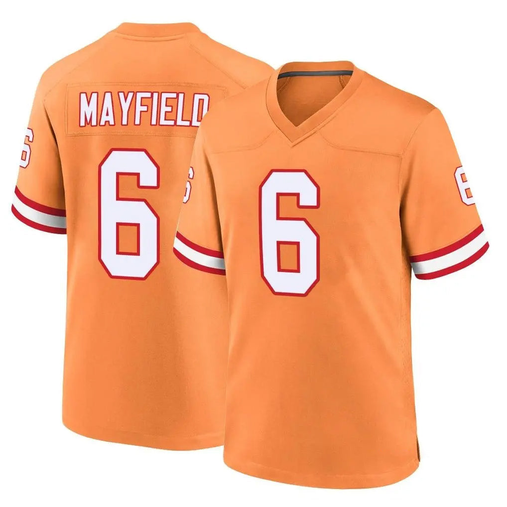 Rebec TB.Buccaneers #6 Baker Mayfield Player Orange Throwback Home Game Stitched Jerseys