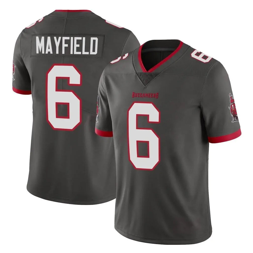Rebec TB.Buccaneers #6 Baker Mayfield Player Pewter Limited Alternate Vapor Home Game Stitched Jerseys