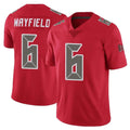 Rebec TB.Buccaneers #6 Baker Mayfield Player Red Limited Color Rush Home Game Stitched Jerseys