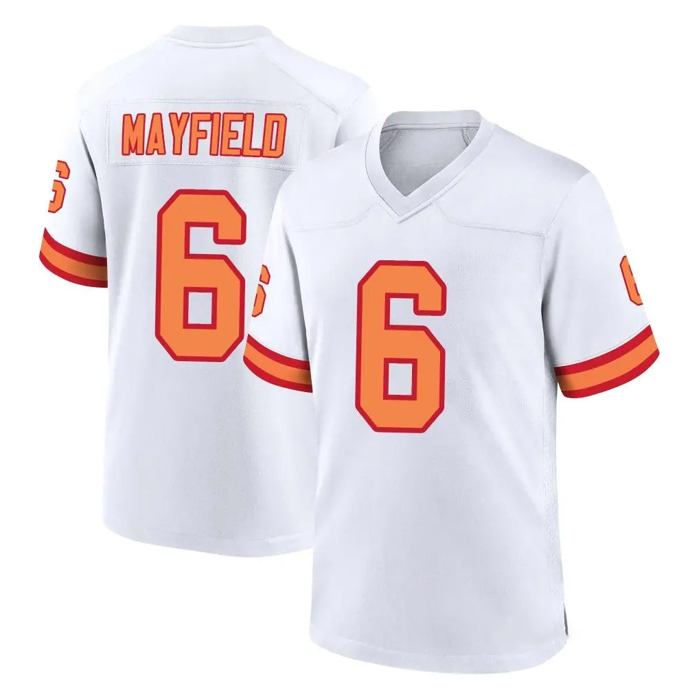 Rebec TB.Buccaneers #6 Baker Mayfield Player White '76 Home Game Stitched Jerseys