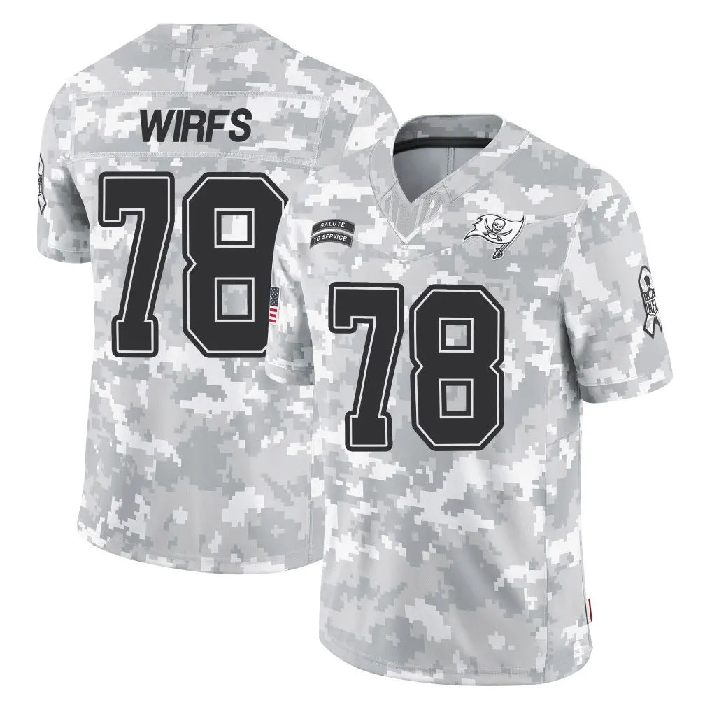 Rebec TB.Buccaneers #78 Tristan Wirfs Player Arctic Camo Limited Salute To Service Home Game Stitched Jerseys