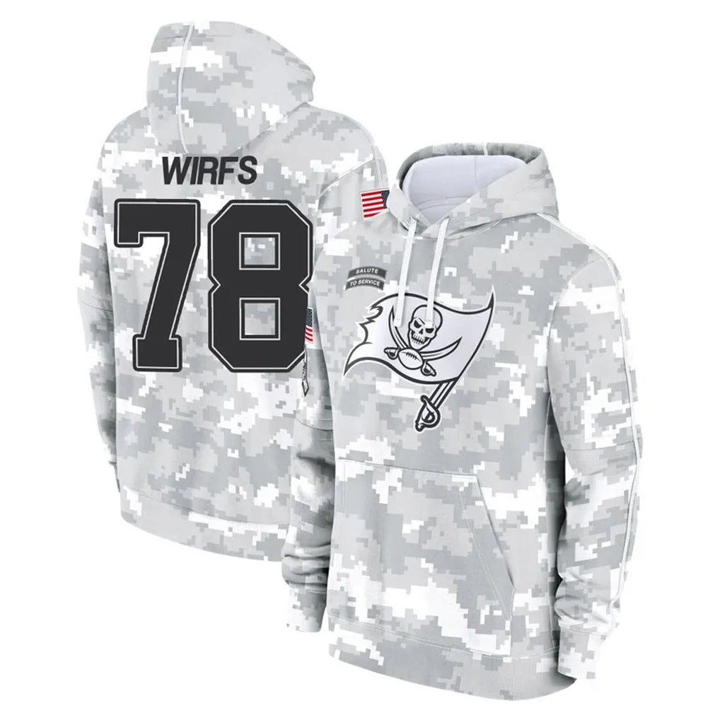 Rebec TB.Buccaneers #78 Tristan Wirfs Player Arctic Camo Limited Salute to Service Pullover Hoodies Game Stitched Jerseys