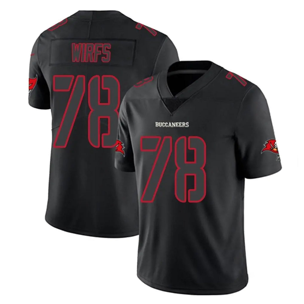 Rebec TB.Buccaneers #78 Tristan Wirfs Player Black Impact Limited Home Game Stitched Jerseys