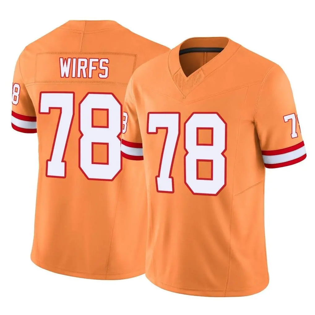 Rebec TB.Buccaneers #78 Tristan Wirfs Player Orange Limited Vapor F.U.S.E. Home Game Stitched Jerseys
