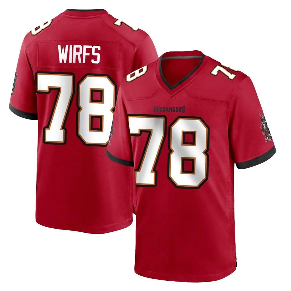 Rebec TB.Buccaneers #78 Tristan Wirfs Player Red Home Game Stitched Jerseys