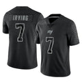 Rebec TB.Buccaneers #7 Bucky Irving Player Black Reflective Limited Home Game Stitched Jerseys