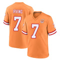 Rebec TB.Buccaneers #7 Bucky Irving Player Orange Throwback Home Game Stitched Jerseys