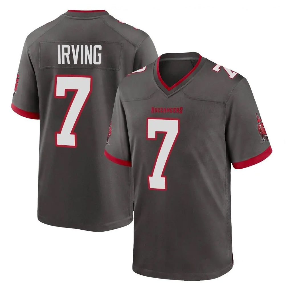 Rebec TB.Buccaneers #7 Bucky Irving Player Pewter Alternate Home Game Stitched Jerseys