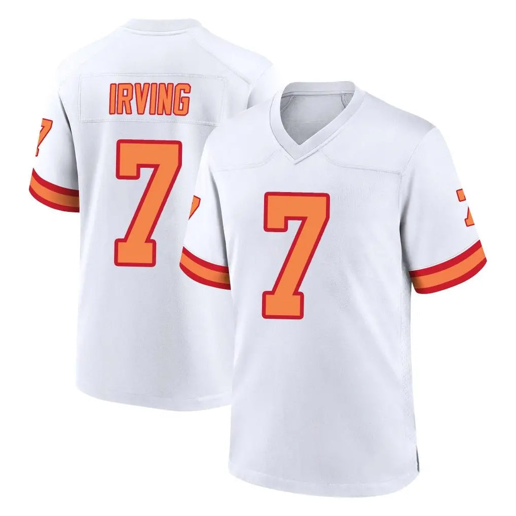 Rebec TB.Buccaneers #7 Bucky Irving Player White '76 Home Game Stitched Jerseys