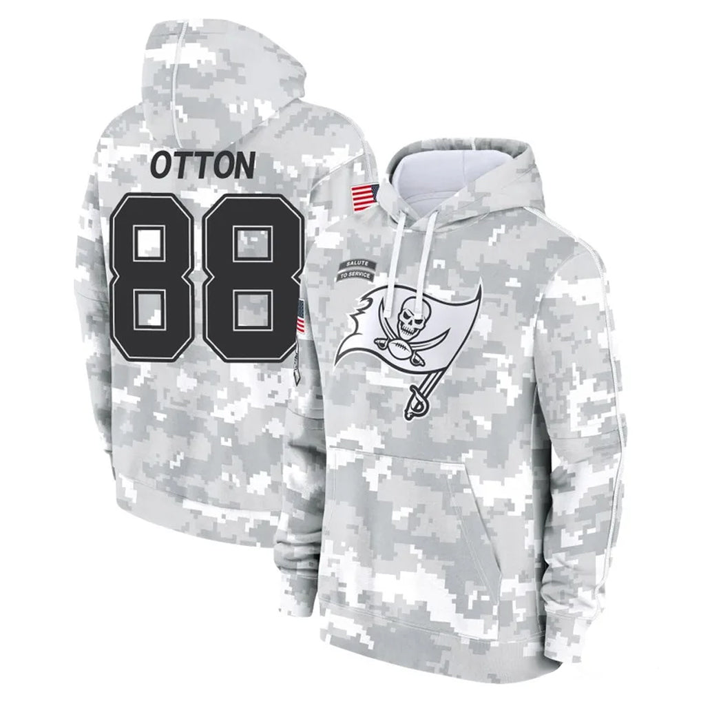 Rebec TB.Buccaneers #88 Cade Otton Player Arctic Camo Limited Salute to Service Pullover Hoodies Game Stitched Jerseys
