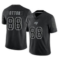 Rebec TB.Buccaneers #88 Cade Otton Player Black Reflective Limited Home Game Stitched Jerseys