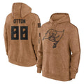 Rebec TB.Buccaneers #88 Cade Otton Player Brown Limited Salute to Service Pullover Hoodies Game Stitched Jerseys