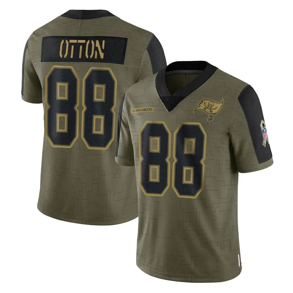 Rebec TB.Buccaneers #88 Cade Otton Player Olive Salute To Service Limited Game Stitched Jerseys