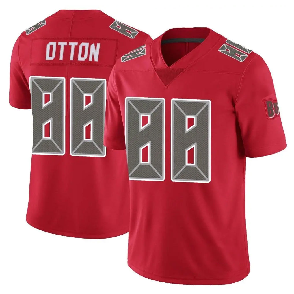 Rebec TB.Buccaneers #88 Cade Otton Player Red Limited Color Rush Home Game Stitched Jerseys