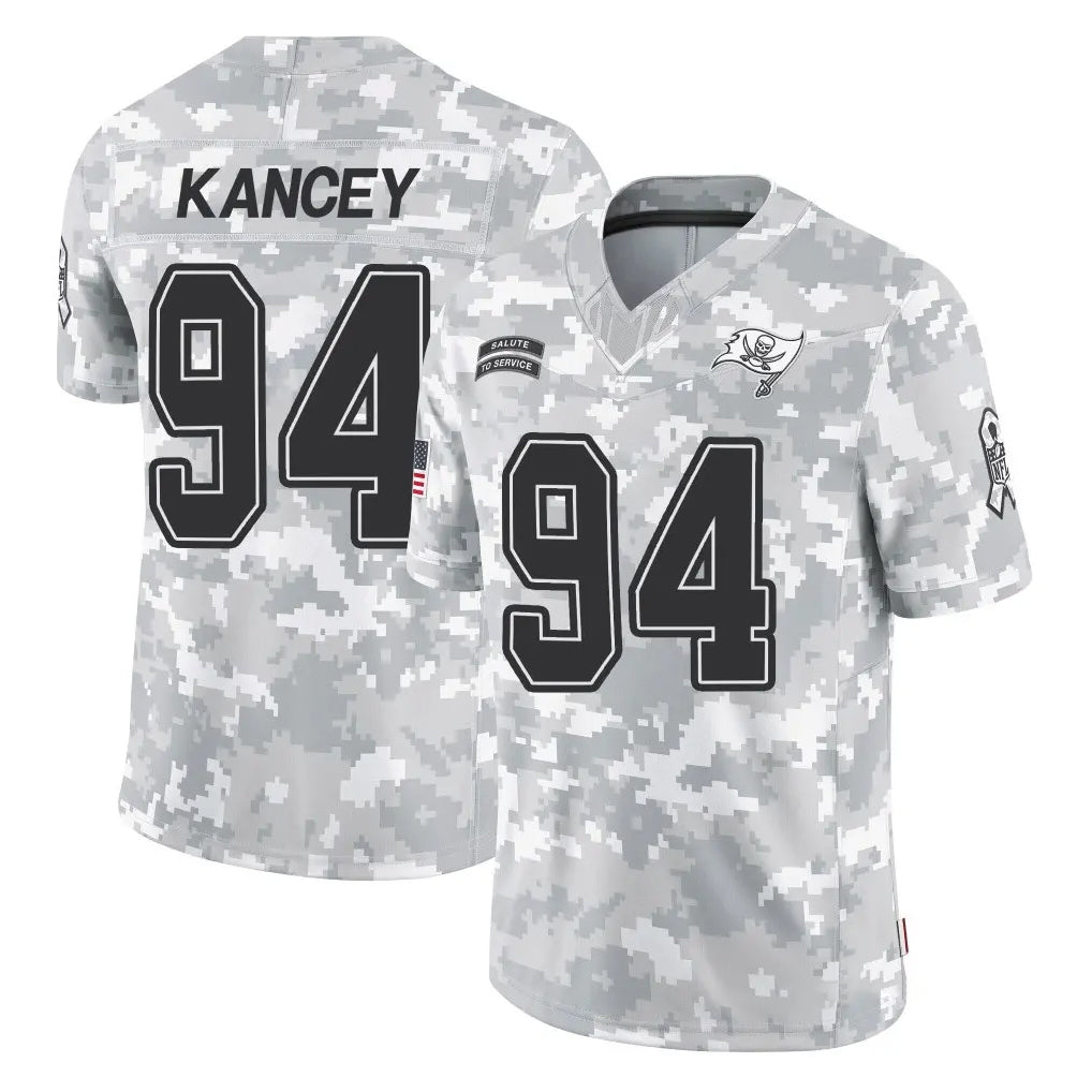 Rebec TB.Buccaneers #94 Calijah Kancey Player Arctic Camo Limited Salute To Service Home Game Stitched Jerseys