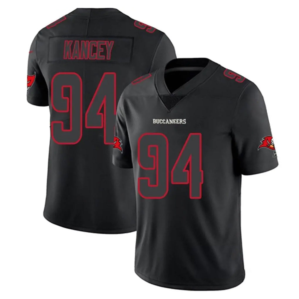 Rebec TB.Buccaneers #94 Calijah Kancey Player Black Impact Limited Home Game Stitched Jerseys