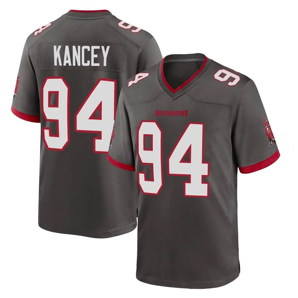 Rebec TB.Buccaneers #94 Calijah Kancey Player Pewter Alternate Home Game Stitched Jerseys