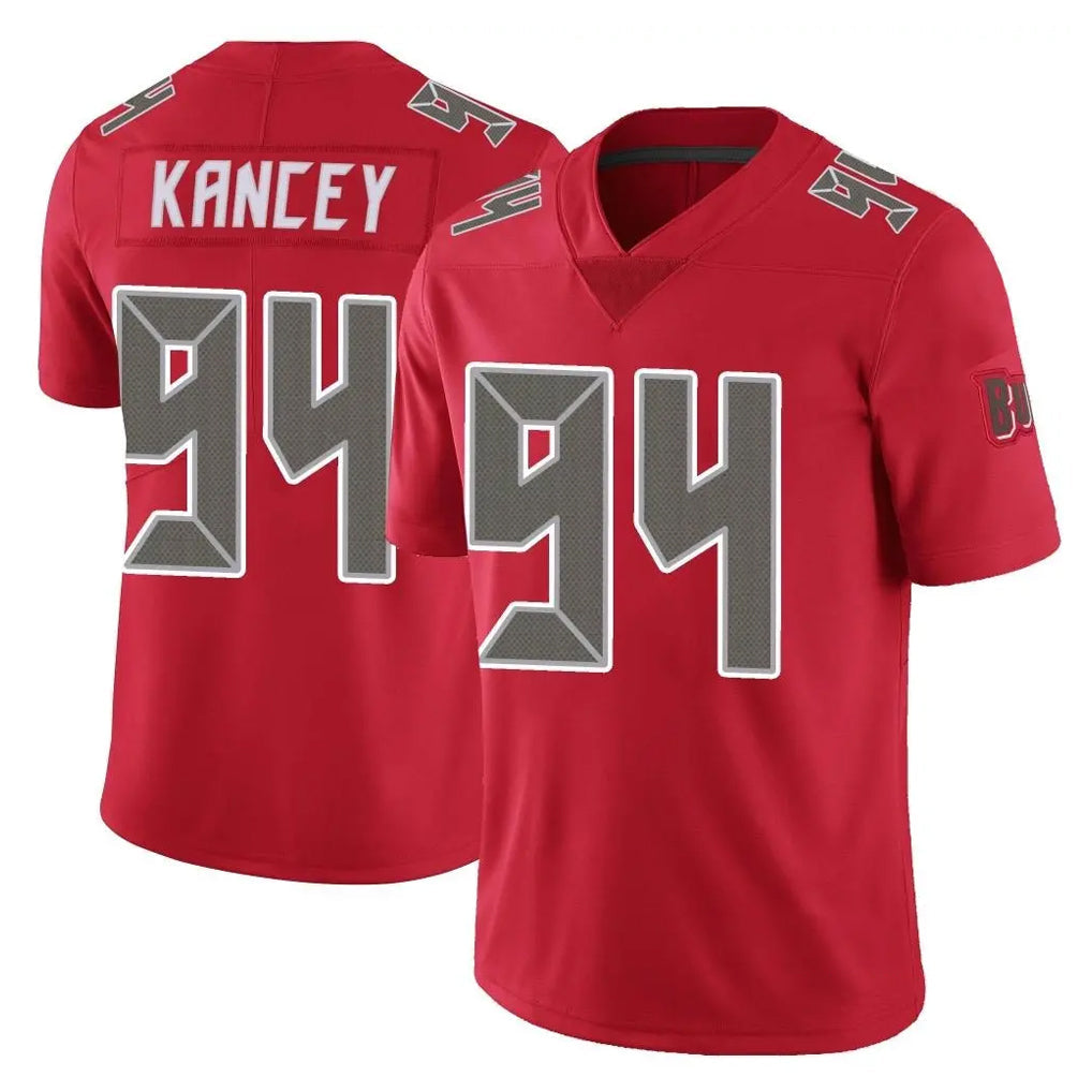 Rebec TB.Buccaneers #94 Calijah Kancey Player Red Limited Color Rush Home Game Stitched Jerseys