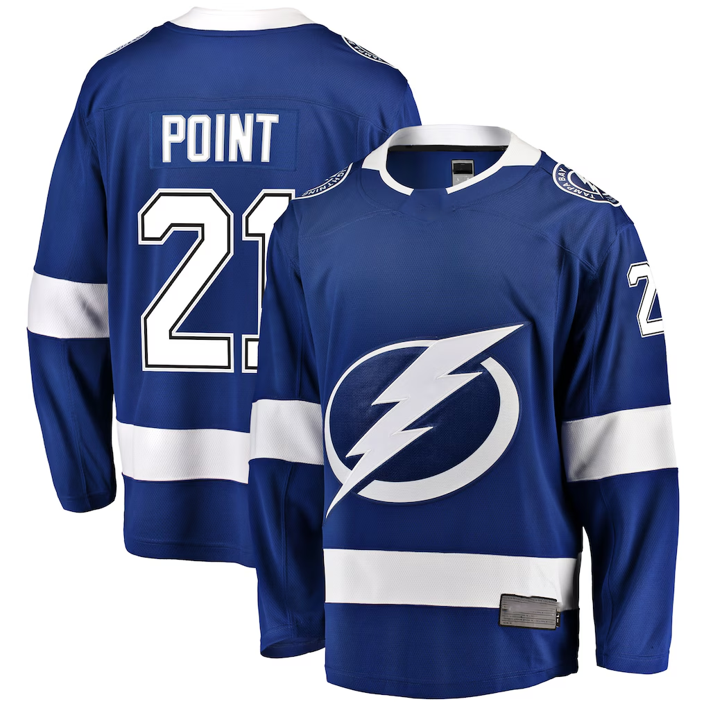 Rebec TB.Lightning #21 Brayden Point Blue Breakaway Jerseys