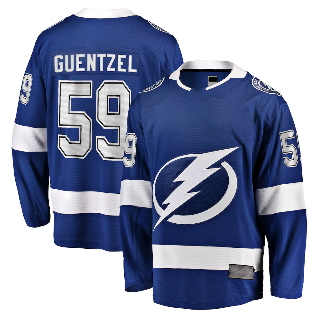 Rebec TB.Lightning #59 Jake Guentzel Blue Home Premier Breakaway Player Jerseys