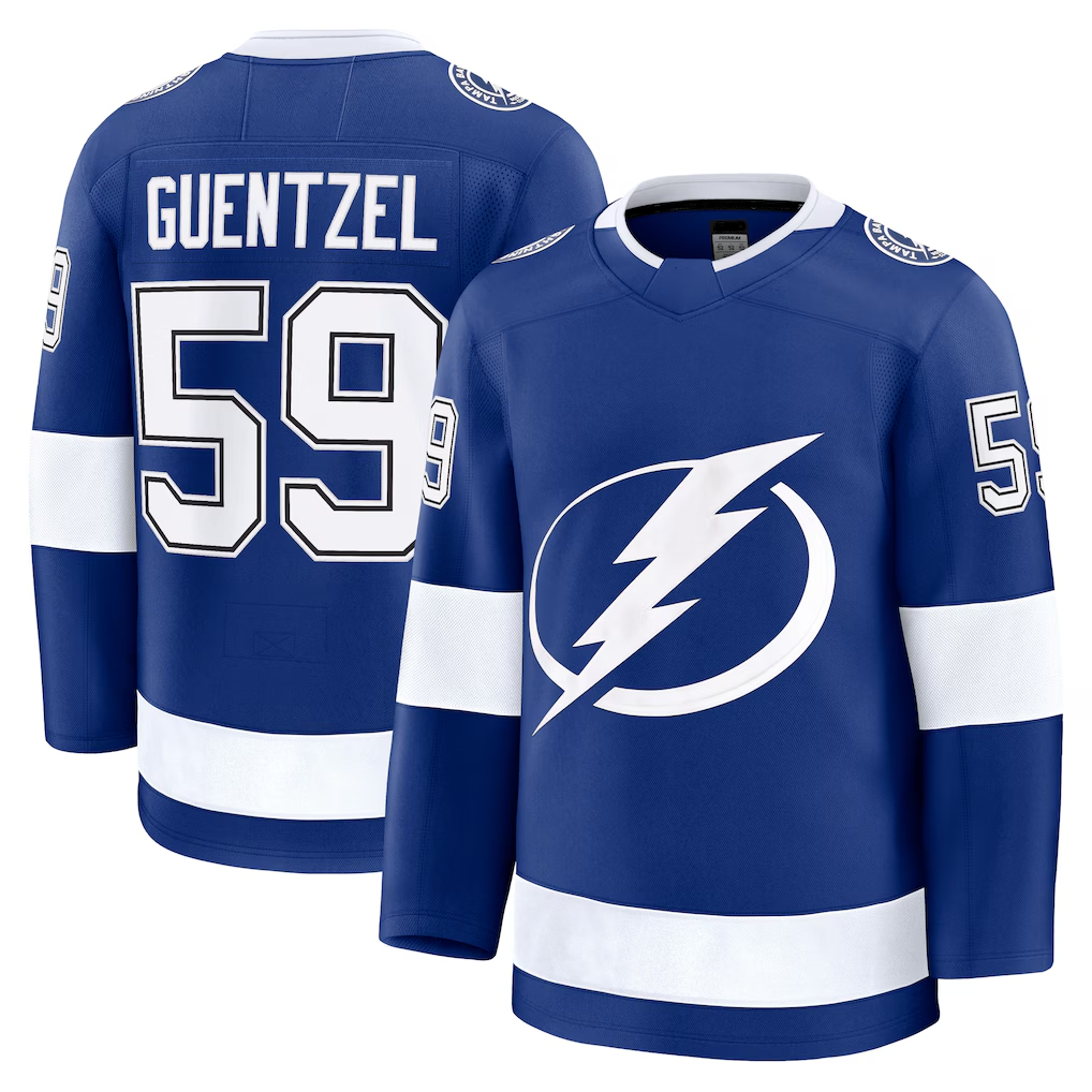 Rebec TB.Lightning #59 Jake Guentzel Blue Home Premium Jerseys