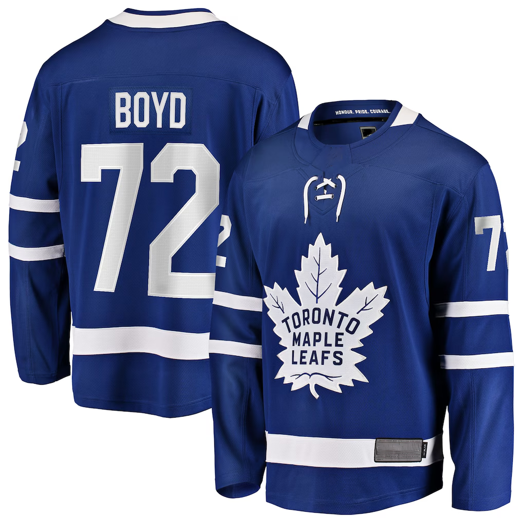 Rebec TM.Leafs #72 Travis Boyd Blue Home Breakaway Jerseys