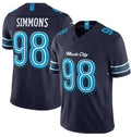 Rebec T.Titans #98 Jeffery Simmons Navy 2026 F.U.S.E. 'Music City' Rivalries Collection Limited Football Stitched Jersey