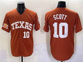 Rebec T.Longhorns #10 Mia Scott Orange 2025 Softball National Champions Stitched American College Jerseys