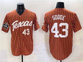 Rebec T.Longhorns #43 Leighann Goode Orange Pinstripe 2025 World Series Stitched American College Jerseys