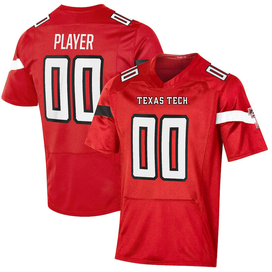 Rebec Custom T.Tech Red Raiders Under Armour Pick-A-Player NIL Replica Football Jersey Red Stitched American College Jerseys