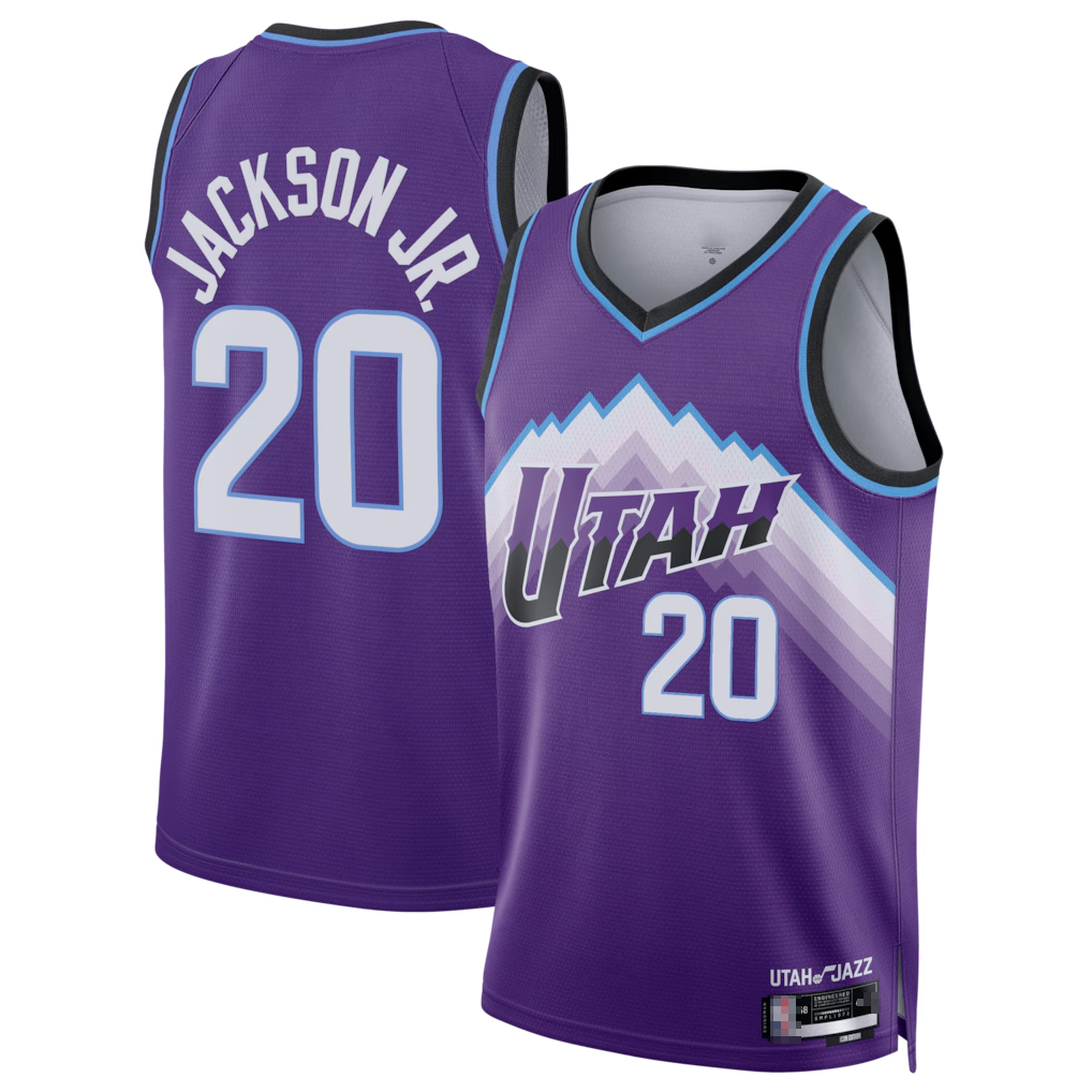 Rebec U.Jazz #20 Jaren Jackson Jr. Purple Swingman Jerseys- Icon Edition