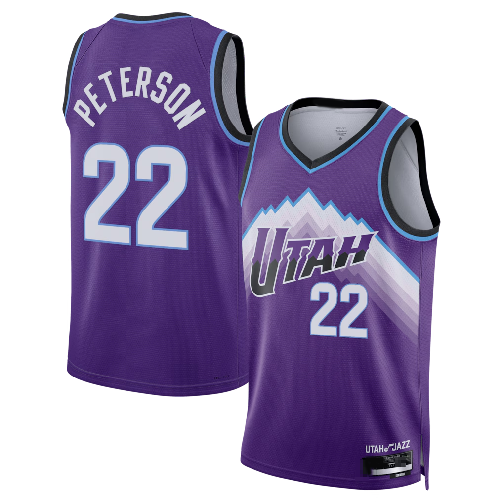 Rebec U.Jazz #22 Darryn Peterson Purple 2026 Draft Swingman Jerseys - Icon Edition