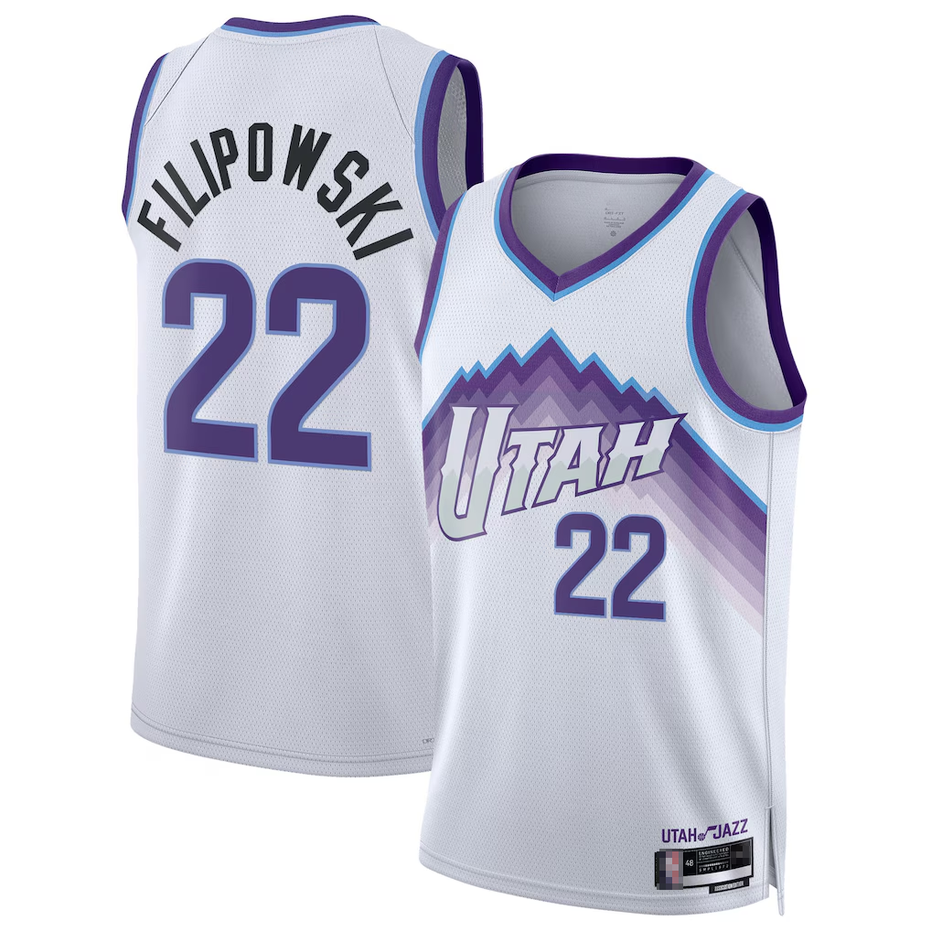Rebec U.Jazz #22 Kyle Filipowski White Swingman Jerseys - Association Edition