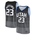 Rebec U.Jazz #23 Lauri Markkanen Fanatics Black 202526 City Edition Fast Break Jerseys