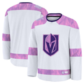 Rebec VG.Knights White 2024 Hockey Fights Cancer Practice Jerseys